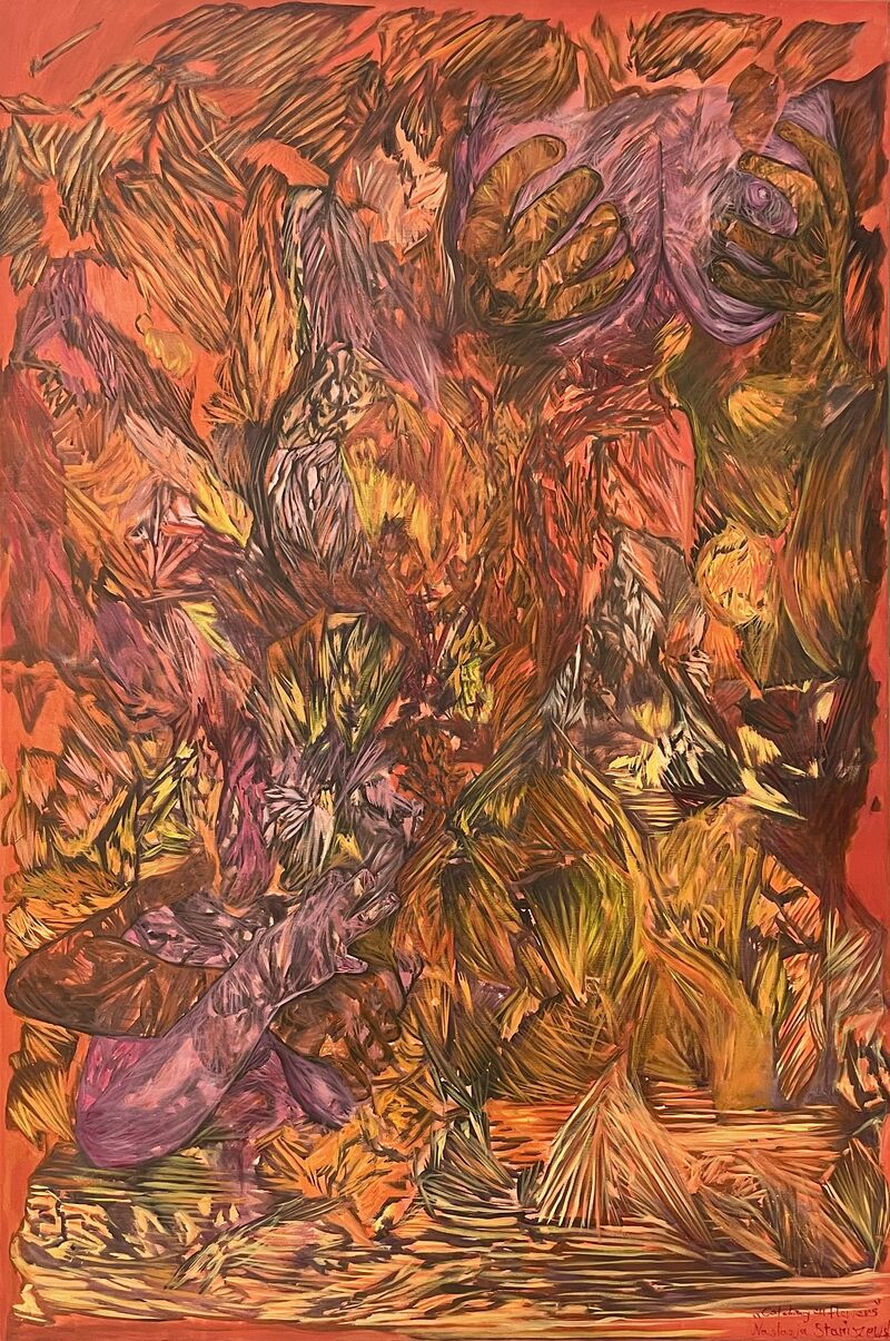 Catching in flowers - a Paint by Nastazja Staniszewska